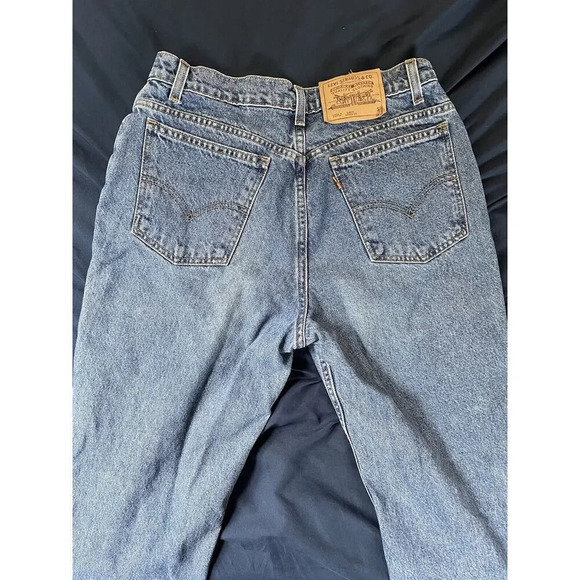 Vintage 90s Levi's 912 Women Mom Jeans Size 13 Orange Tab Slim Fit USA - Picture 6 of 8